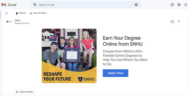 Sponsored email Sponsored email